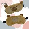 Capybara Light Blocking Eye Cover with Elastic Band Plush Cartoon Animal Hot Cold Compress Eye Shade Men Women Travel Nap Sleeping Blackout Eye Cover