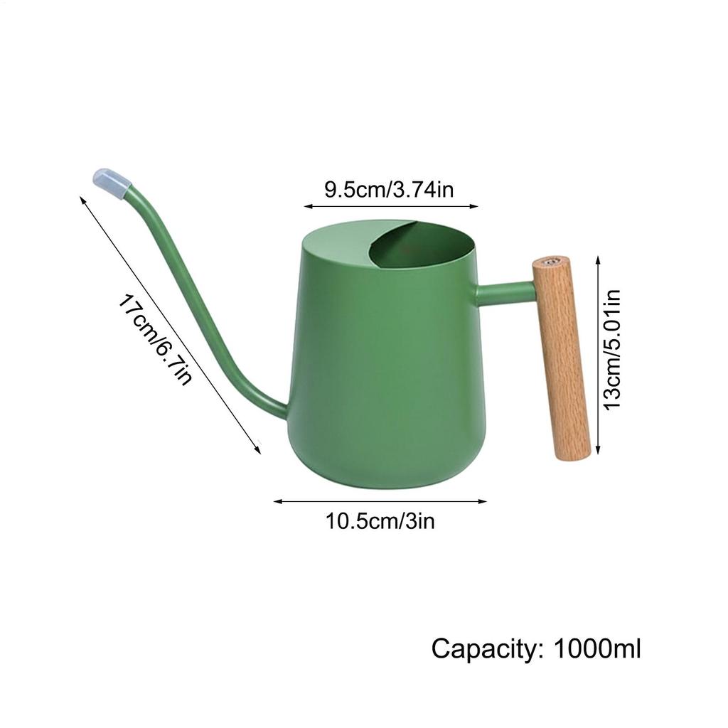 1L Watering Pot With Long Spout Indoor Plant Watering Kettle Stainless Steel Watering Can For Home Office Balcony Garden Plant