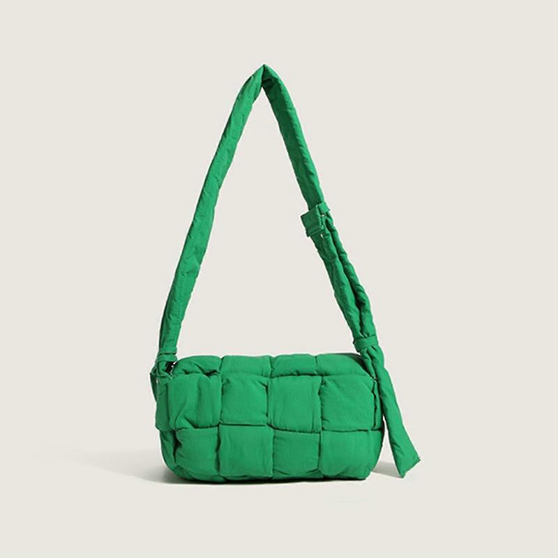 Cotton cassette bag for ladies - puffer woven padded crossbody