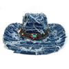 Western Cowboy Hat Sweet Cool Babes Hairy Old Vintage Knight Hat Outdoor Camping Mountaineering Big Eaves Hat Tide