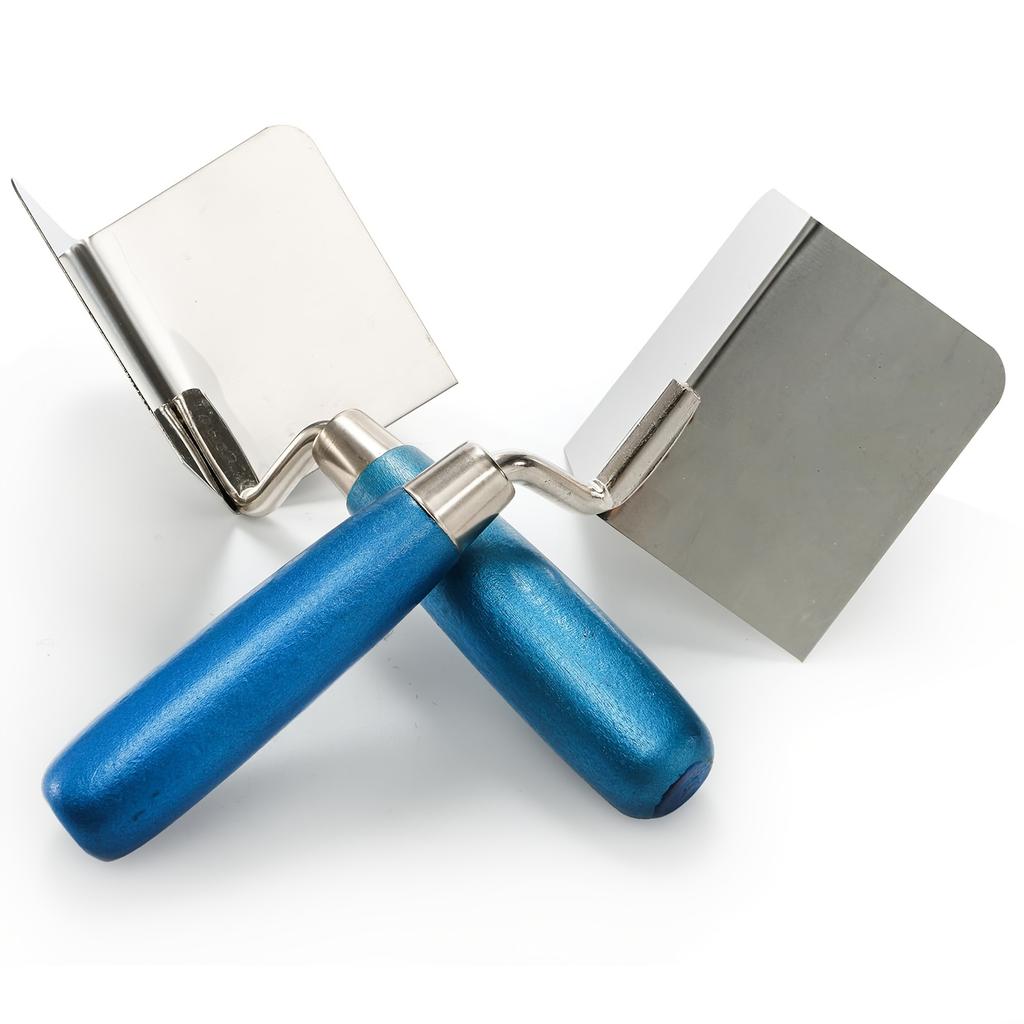Corner Set - Internal and External Angle Trowels for Wall Corners, Wood Handle, 2 Pack