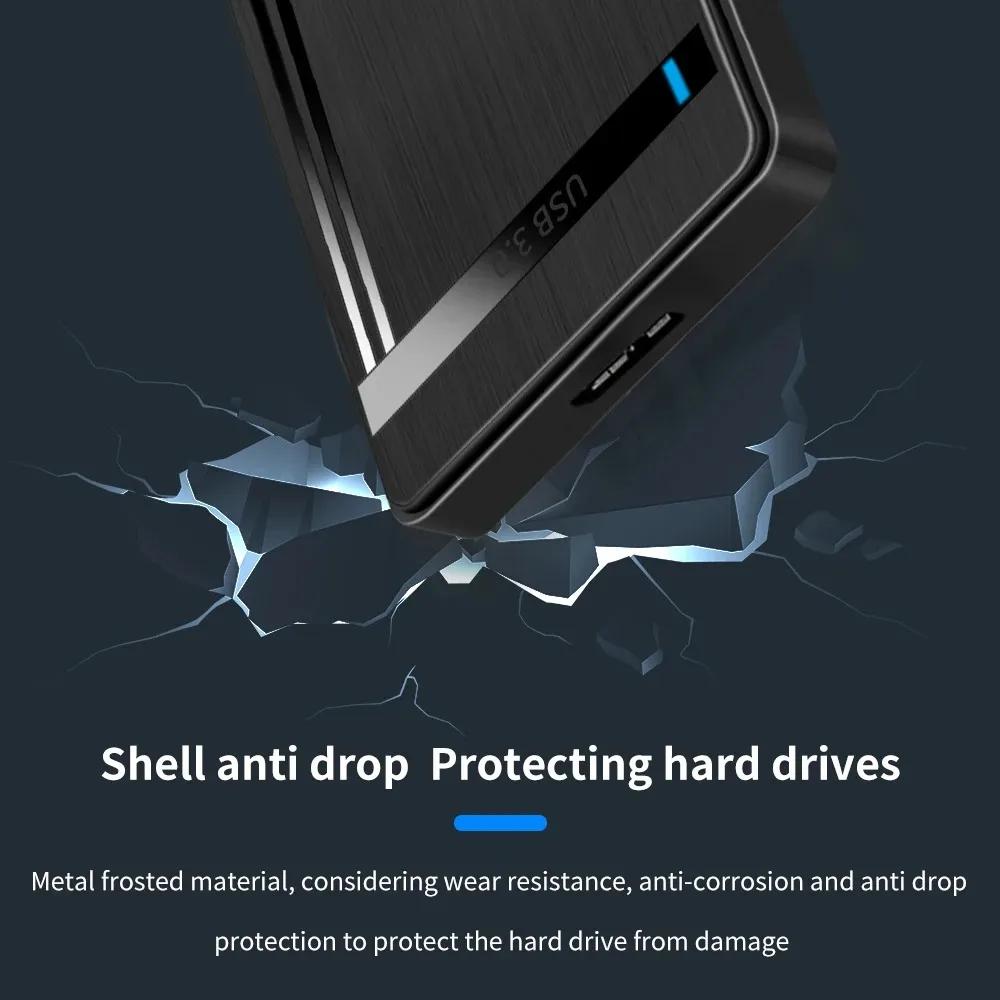 2.5 Inch HDD Case SATA To USB 3.0 HDD Enclosure 3TB Hard Drive Disk SSD Case Adapter 5Gbps Mobile External HDD Box for PC Laptop