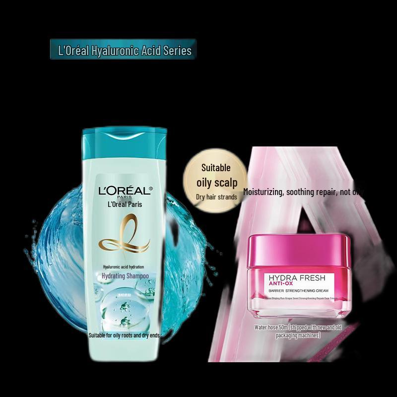 

L Oreal Hyaluronic Acid Shampoo & Grape Seed Face Cream Set