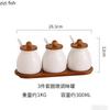 Ceramic Seasoning Jar Set Kitchen Spice Container Condiment Bottle Spice Jar Seasoning Box Salt Shaker Sugar Jars Spices Bottle