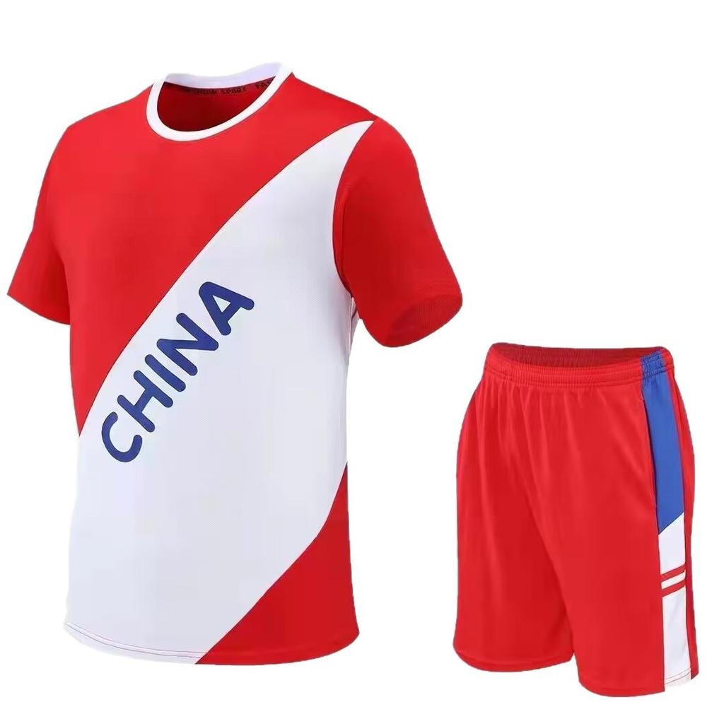 2208 Short Sleeve Suit Running Suit Men'S And Women'S Sportswear Training Suit Mountain Climbing Casual Side Pocket M-5Xl