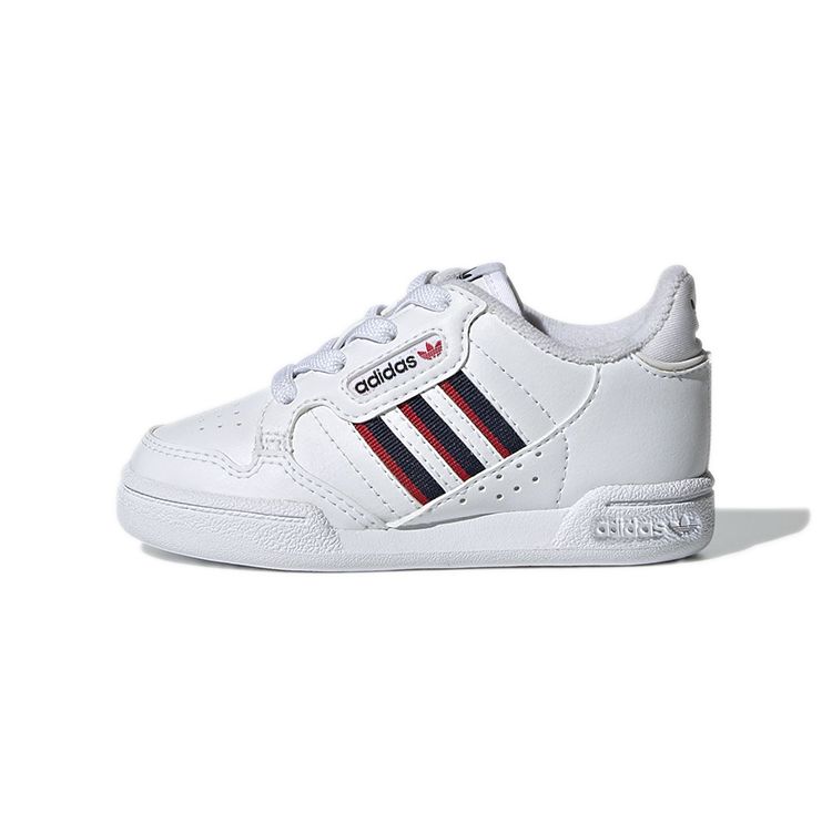 Adidas Originals Continental 80 Comfortable Daily Mid-Top Walking Shoes Baby Shoes White Red S42613