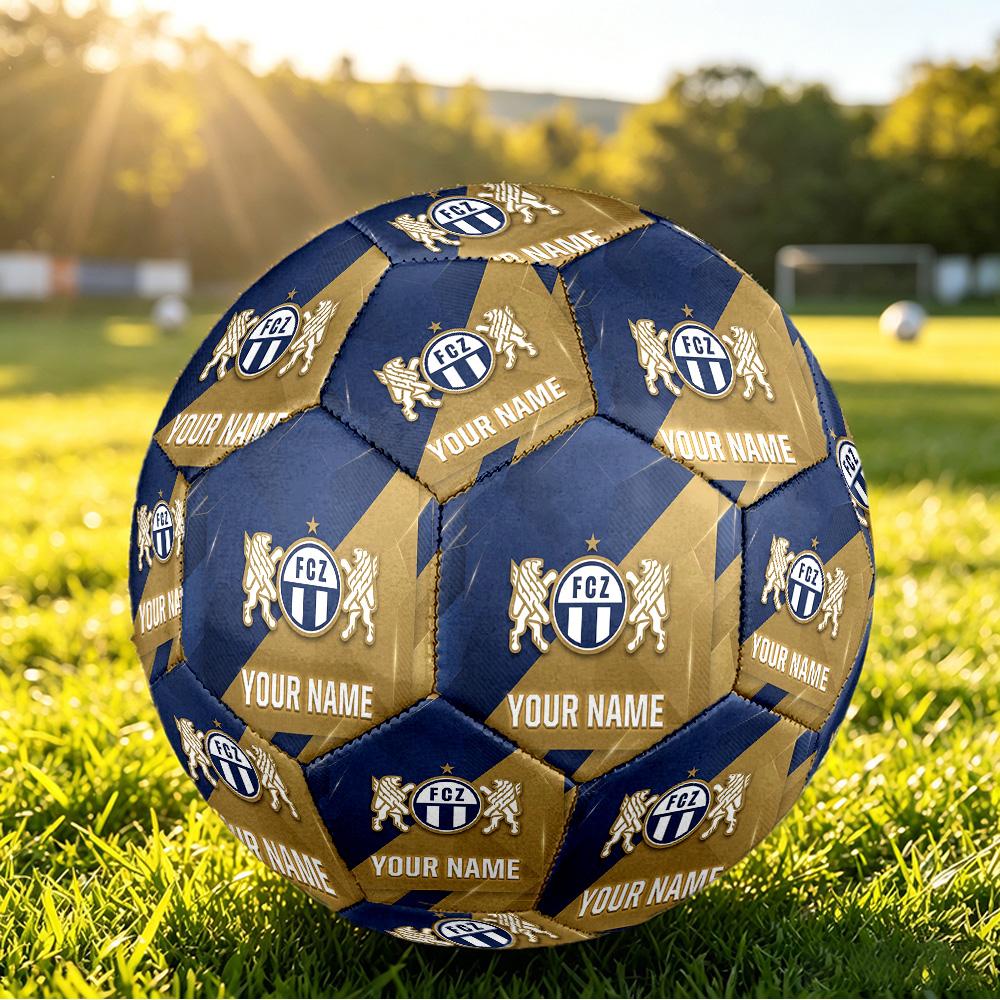 Personalized Size 5 Football FC Zürich Pattern Outdoor Game Sports Ball Gift
