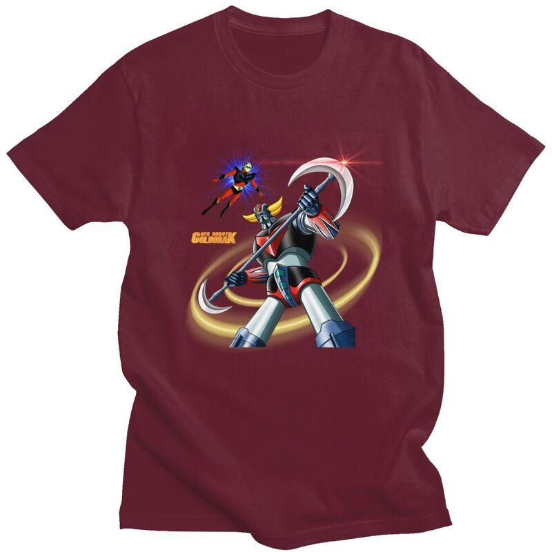 Custom Actarus Goldrake T-shirts voor Mannen Korte Mouwen Vrijetijds T-shirt UFO Robot Goldorak T-shirt 100% Katoen T-shirts Cadeau Idee