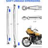 Shift Linkage Chrome, Motorcycle Gear Shifter Shift Rod Lever Compatible for Harley Davidson Street Glide, Electra Glide, Road Glide, Road King,