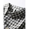 American Retro Lyocell Tencel Black and White Gingham Shirt Men Long Sleeves Spring and Autumn Export Men's Casual Shirt