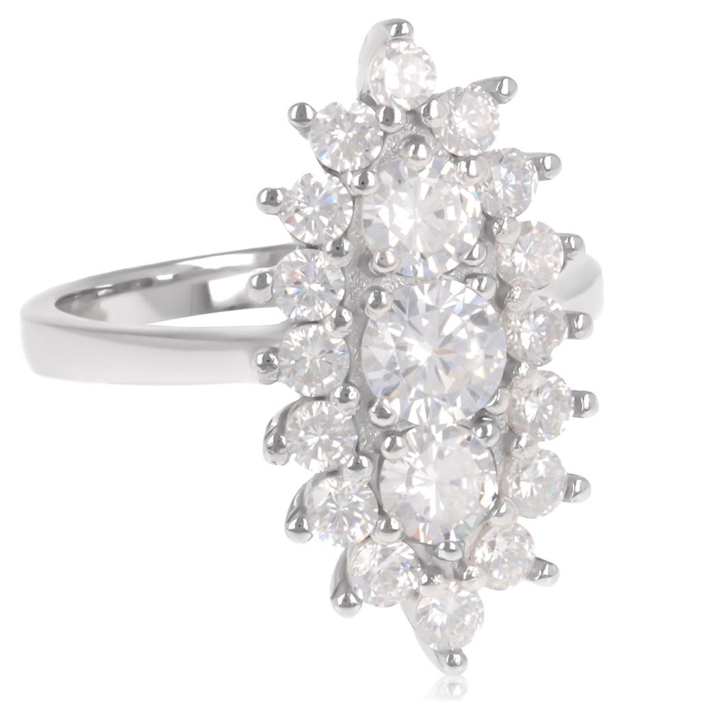 Ring Silber 'Sissi' weißsilber (rhodiniert) - 20x10 mm