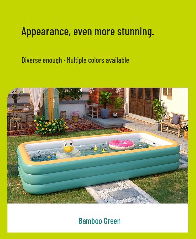 Inflatable Foldable Pool for Children and Adults - Perfect for Outdoor Summer Fun