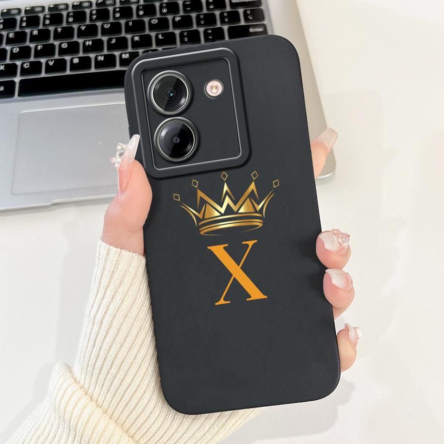 For Xiaomi Poco M7 Pro 5G Case Popular Flowers Letters Crown Fundas Soft Silicone Shockproof Cover For Xiaomi Poco M7 Pro Bumper