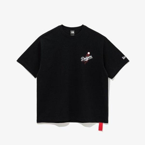 New Era Mlb La Dodgers Cheering Food T shirT bLack 14536501
