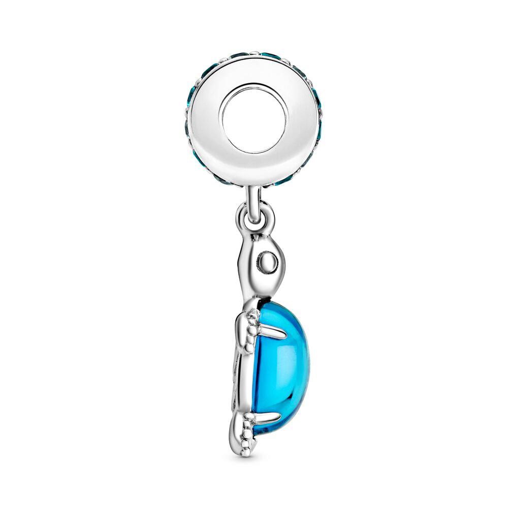 SS925 Silber Murano Glas Blaue Meeresschildkröte Anhänger Charm für Modeschmuck DIY Herstellung Für Damen Armbänder Geschenke