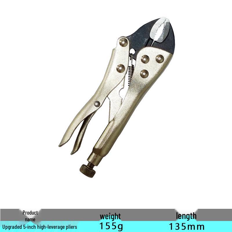 Industrial Grade Multifunctional High Leverage Round Nose Pressure Clamping Pliers for Labor-Saving Work.