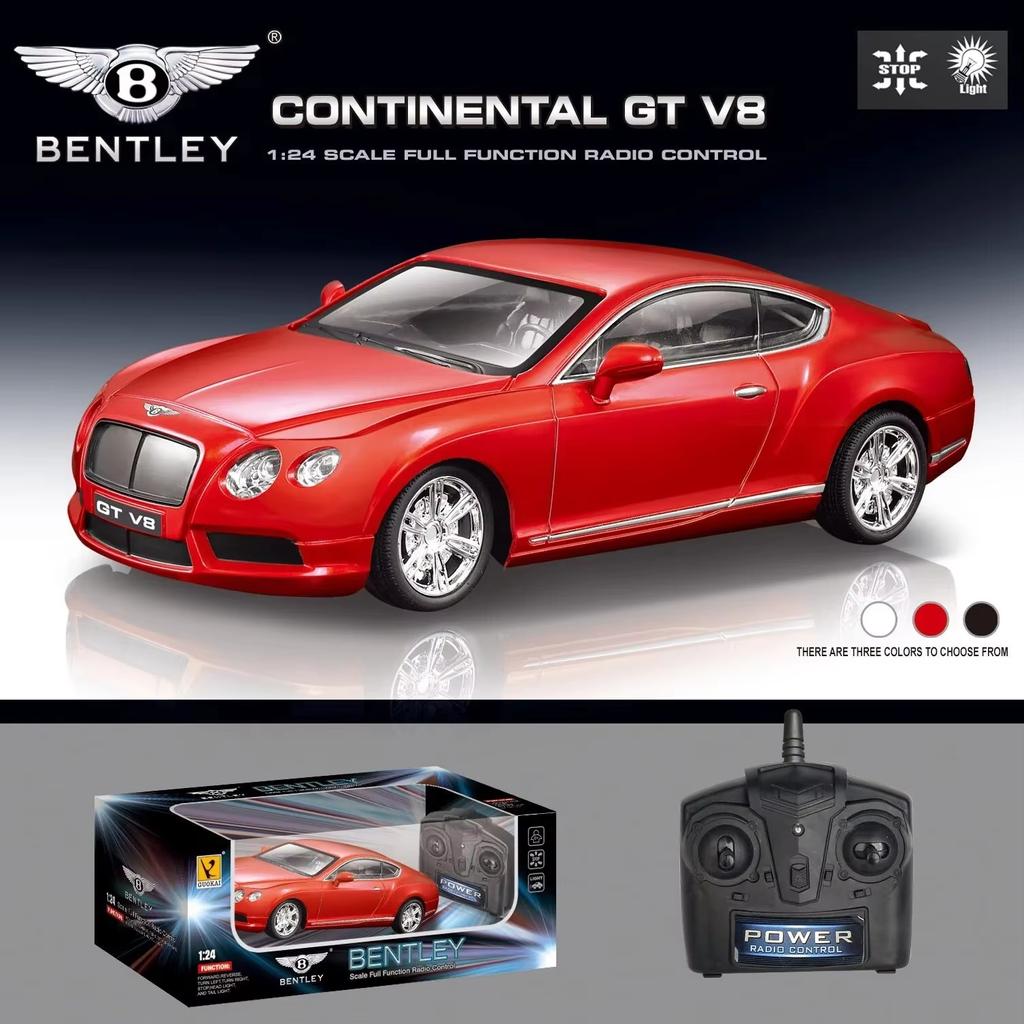 New Bentley Remote Control Car 1:24 Scale Remote Control Car Car Toy Christmas Gift High Speed Off-road Car Children's Toy Gift
