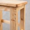 Solid Oak Wood Stool Sturdy with Rectangular Seat for Study Areas