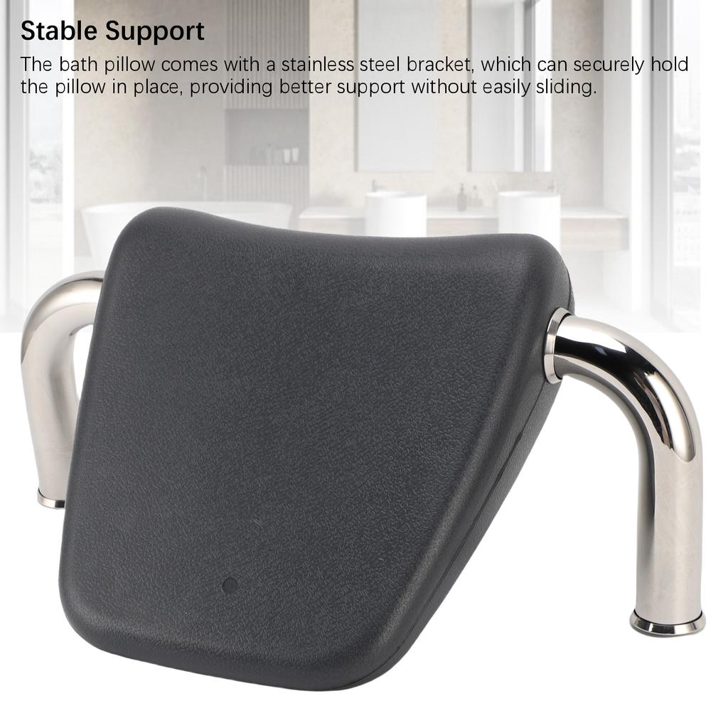 Wodoodporna poduszka kąpielowa z poliuretanu PU, poduszka pod kark do wanny ze wspornikiem ze stali nierdzewnej
