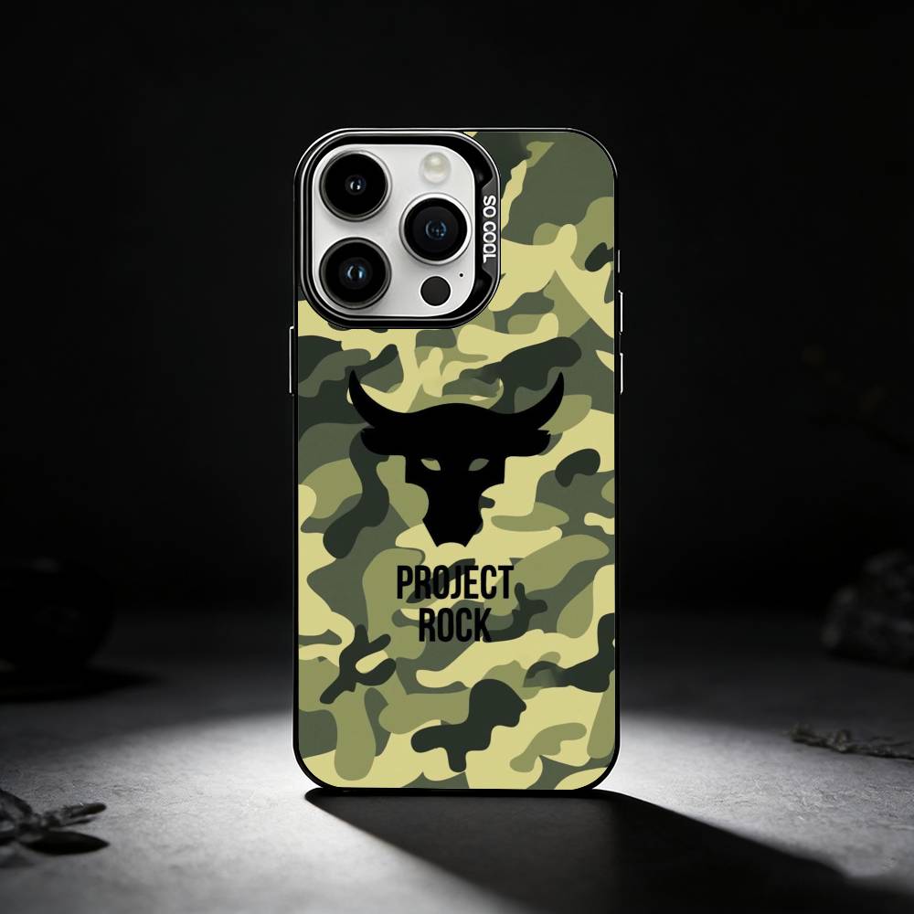 P-Project-Rock Phone Case For iPhone 17,16,15,14,13,12,11 Plus,Pro Max,XS,Colored silver phone case iPhone14Pro