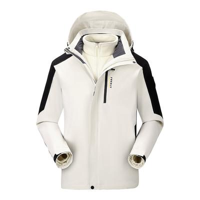 Damenjacke Wasserdicht 3 In 1 Winterjacke Winddicht Warmes Fleece Kapuzenmantel