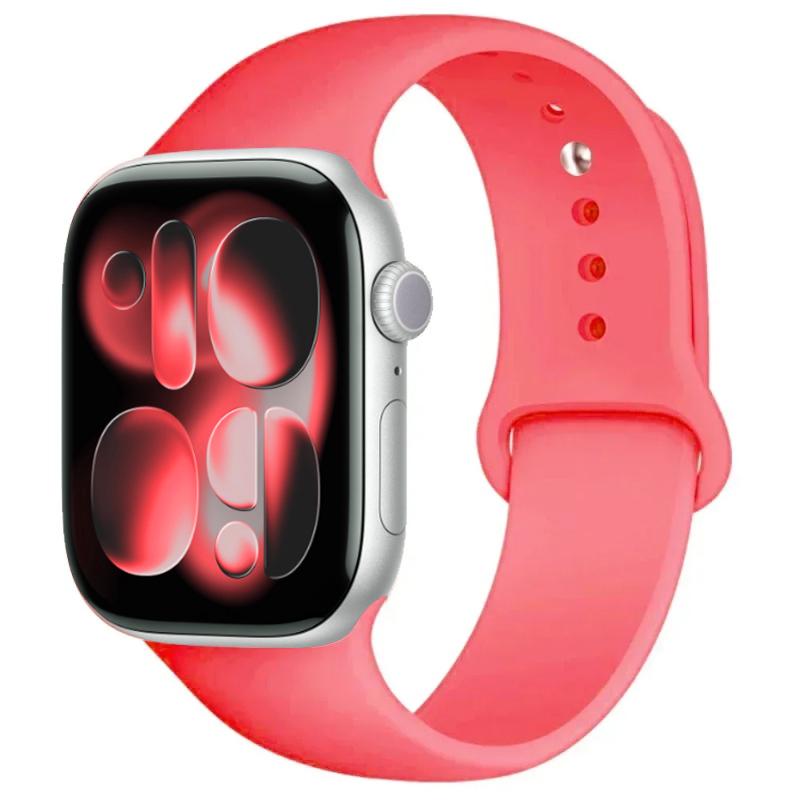 For Watch Bands 46mm 42mm 45mm 44mm 40mm Silicone Sport Bracelet Iwatch Series 11 10 - 8 7 6 5 4 SE 9 Ultra 3/2 49mm Strap
