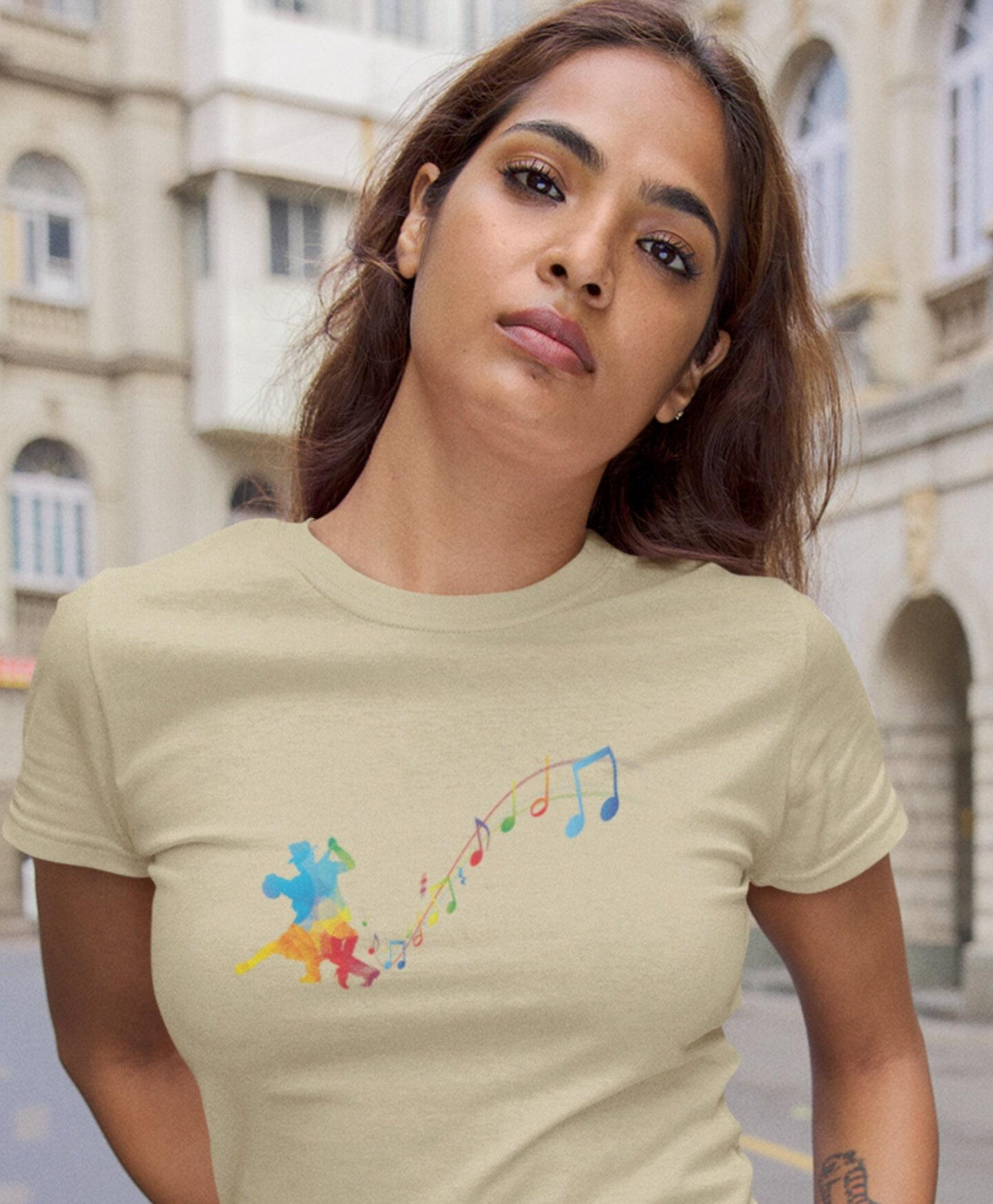 Colorful Tango T-shirt | Silhouette dancing Short Sleeve Tee | Argentine Tango | 2Merchants XL
