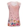 Womens Tank Top V Neck Basic Printed Casual Flowy Sleeveless Deep Side Cut Tops For Women