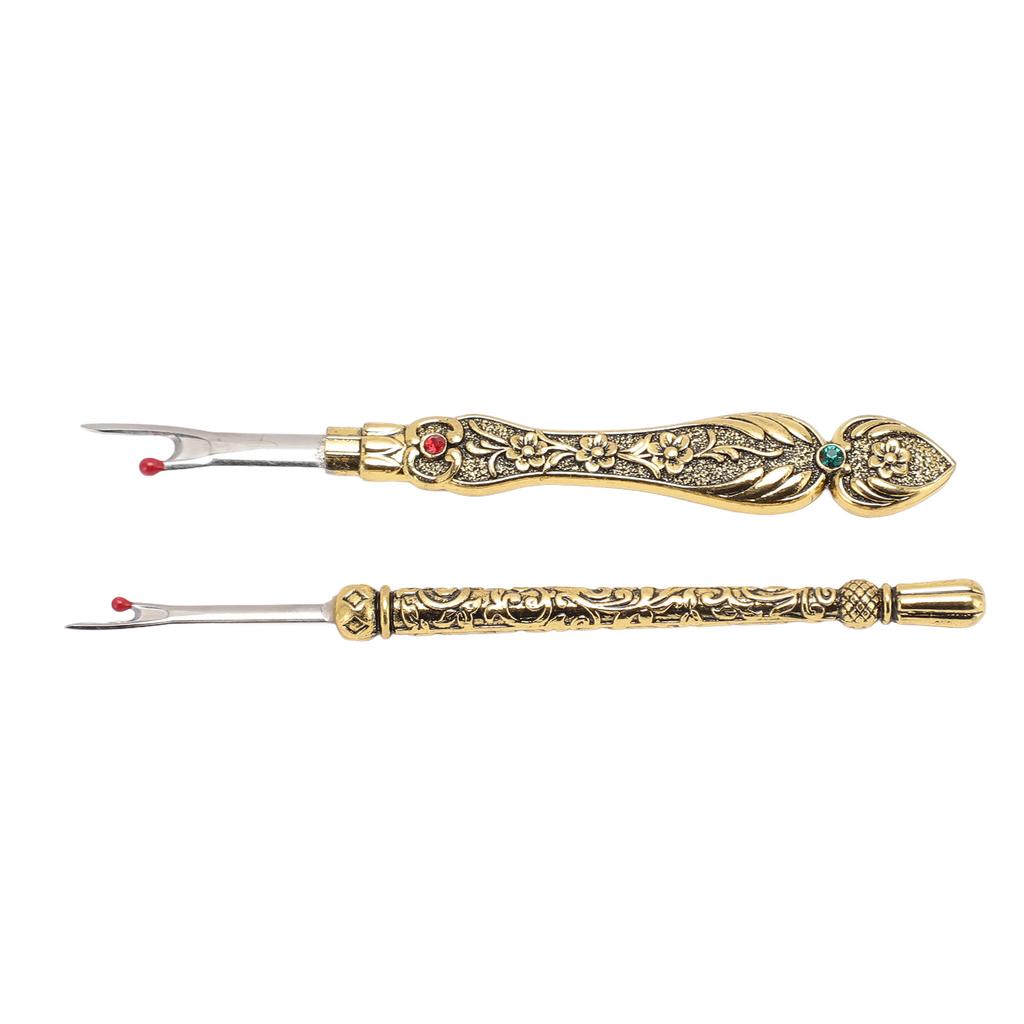 2 Stück Retro Nahttrenner Schnelles Entfernen DIY Metall Handstich Entferner Fadenentferner für Handarbeit