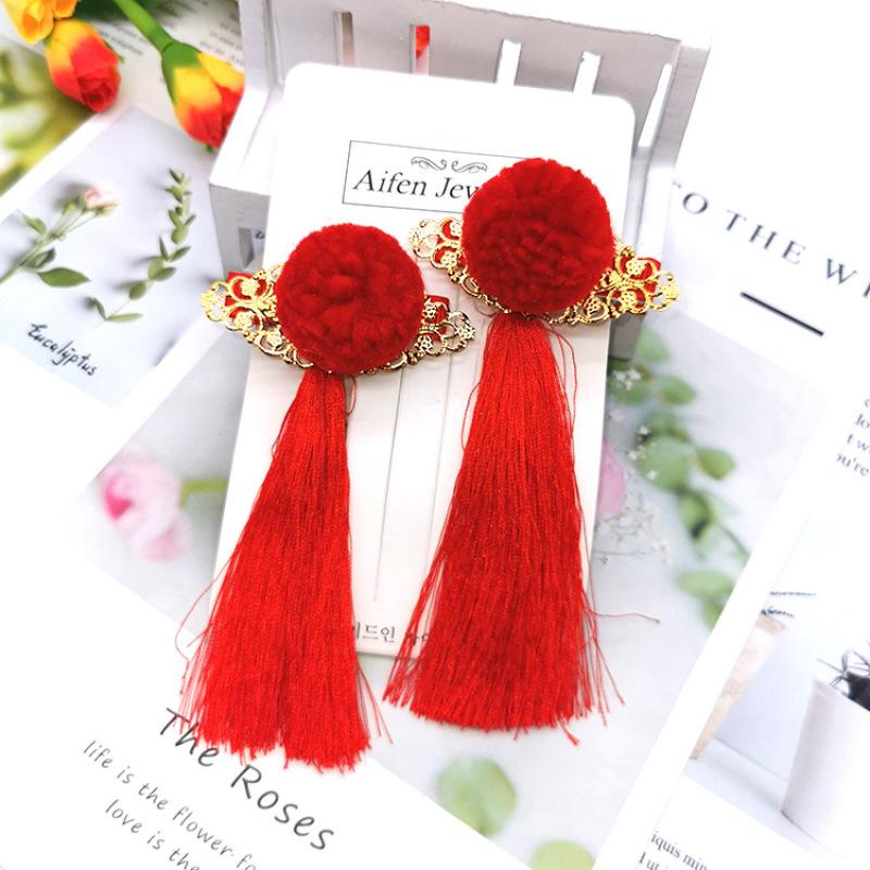 Antyczna zawieszka z frędzlami, spinka do włosów, akcesoria dziewczęce