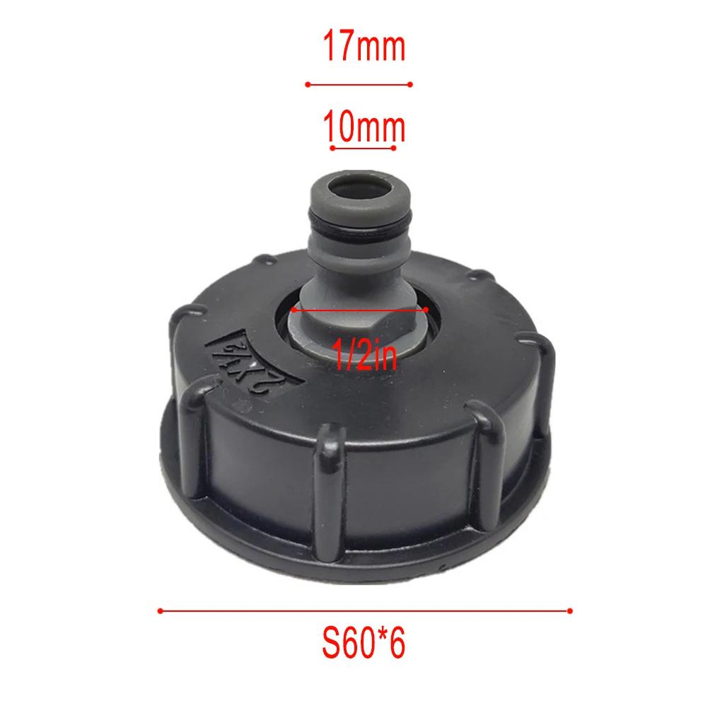 

IBC Water Tank Faucet Plastic 60mm Coarse Thread Adapter For 1000L Container With Threaded Cap Hole And Hose Connection