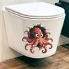 3D Illusion Oktopus Toilettenaufkleber Selbstklebend Wasserdicht Badezimmerdekor