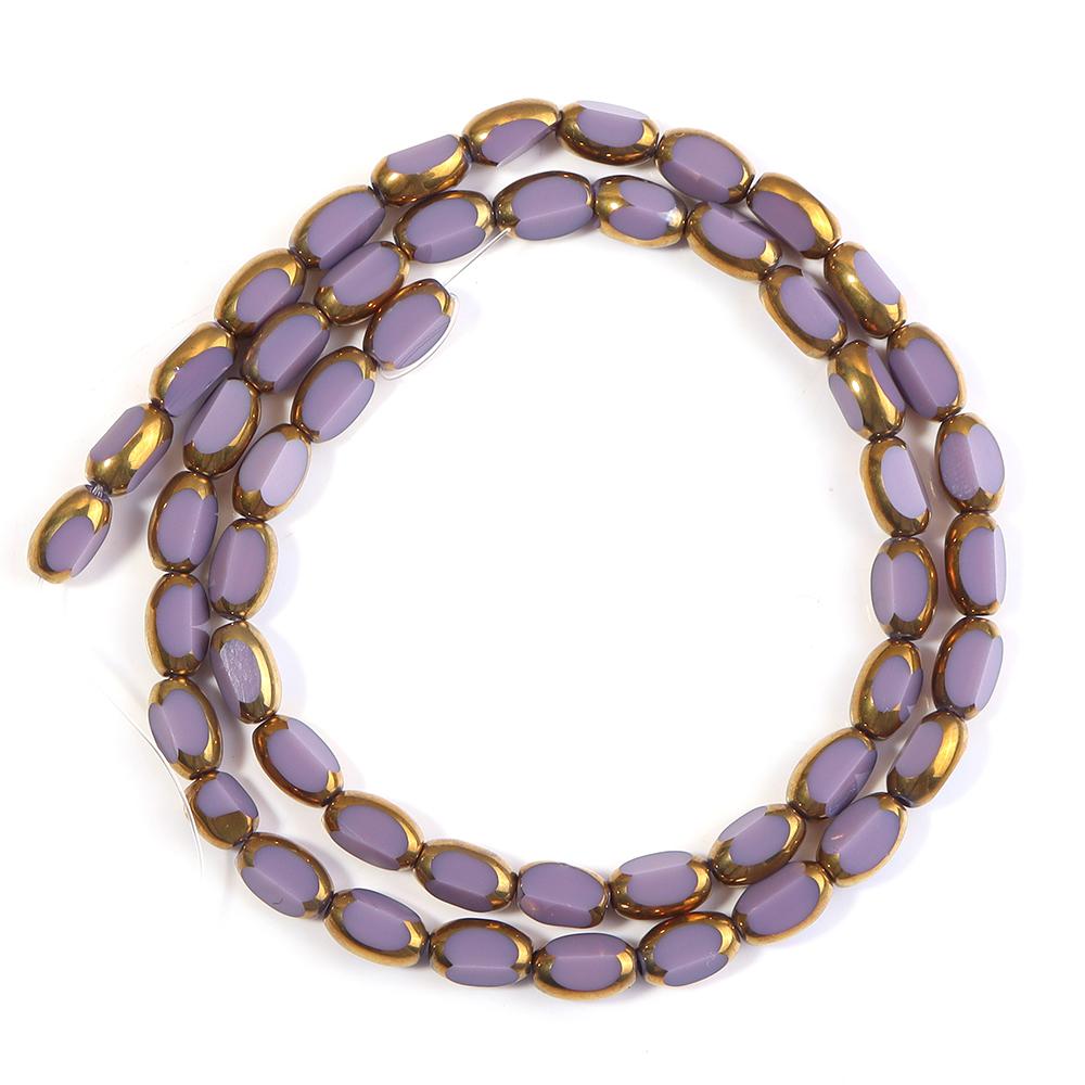 1 Strand 4x7mm Faceted Oval Crystal Beads Colorful Loose Spacer Glass Rice Beads For DIY Handmade Bracelet Necklace Accessories