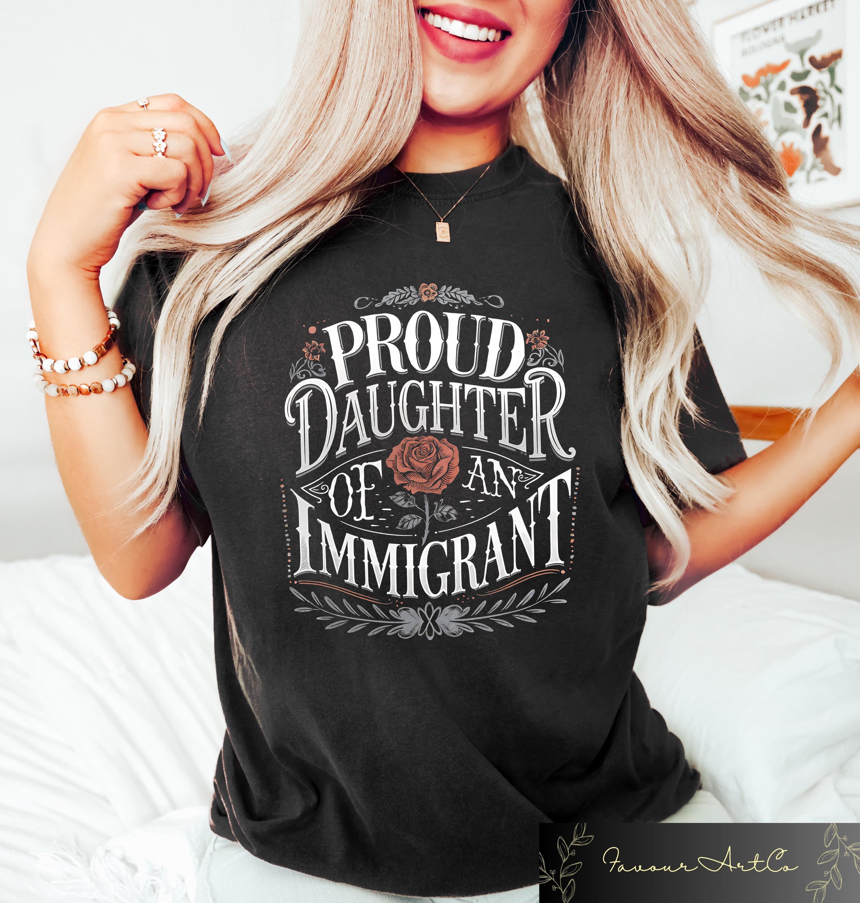 

Ice Shirt Immigration Pride of Immigrants Social Justice Shirt Gift To Daughter Feminist Shirt Summer Women Unisex Cotton Tshirt S