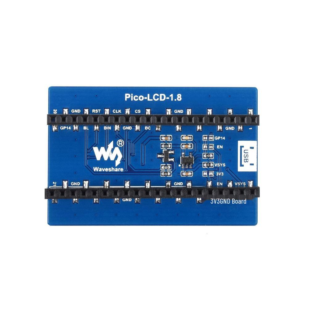 1.8" Pico 65K Color LCD Display Module, 160x128 Pixels, SPI Interface