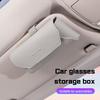 For BYD Song Plus Atto 3 Han Tang DM Qin Seal S6 S7 Leather Car Glasses Case Sun Visor Sunglasses Clip Storage Box Accessories