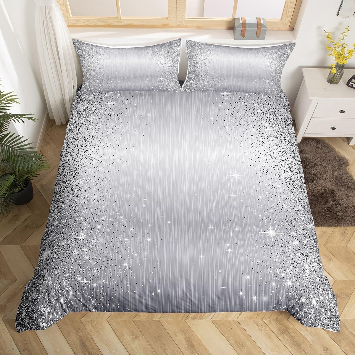 Zilais sequin ūdenskrāsu palagu komplekts karalienes/karaļa