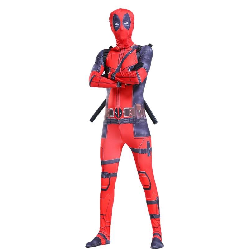 Spider Hero Cosplay Costume, Kids Deadpool Bodysuit Cosplay Halloween Costume Kids Adult