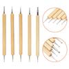 8Pcs DIY HandMade Leather Craft Carving Stylus Tool Spoon Double Head Point Drill Pen Kit Set