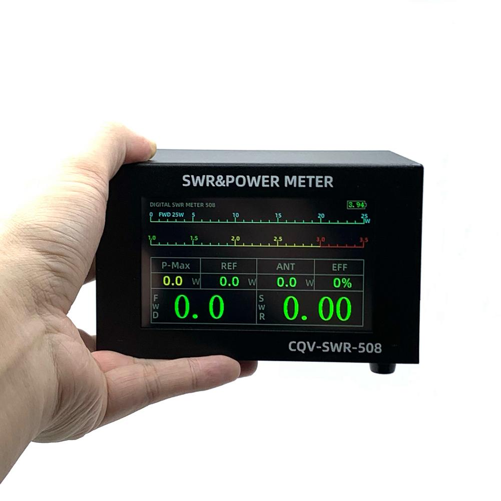 120W SWR&Power Meter High Standing Wave Alarm 1.8-54Mhz Short Wave Standing Wave Meter Type C DC5V/1A Charging UHF Interface