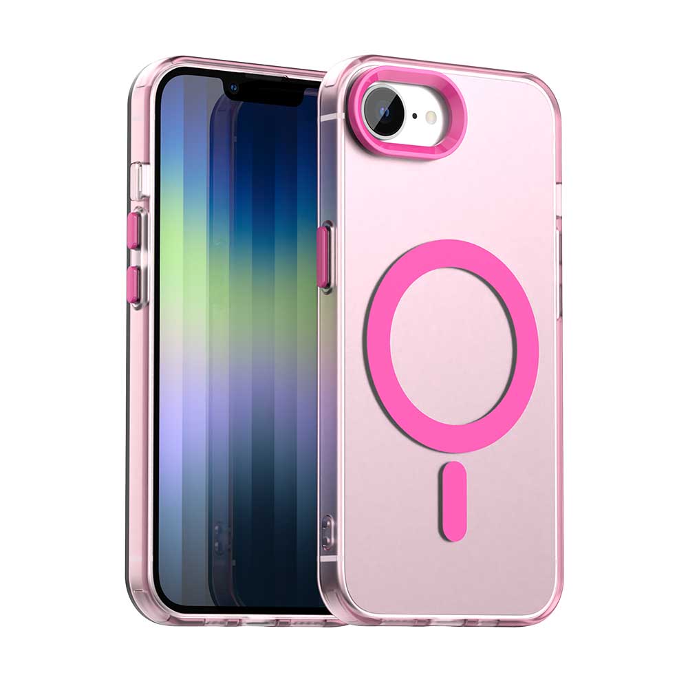 Magnetic Wireless Charging Case For Apple iPhone 16e 16 Pro Max 15 14 Plus Cover Candy Colors Transparent Back Shell Coque