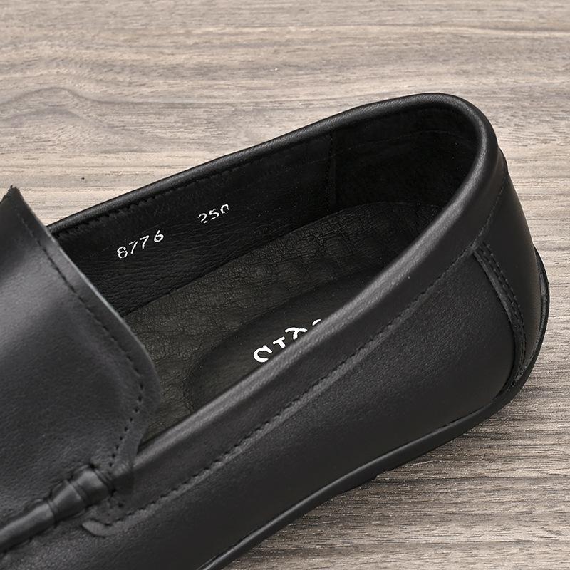 Genuine Leather Loafers Men Design Moccasin Fashion Slip On Soft Flat Casual Men Shoes Adult Male Footwear Handmade Boat Shoes