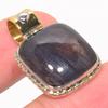 Natural Sunstone In Lolite Two Tone 925 Solid Sterling Silver Pendant 1.25" S0f46