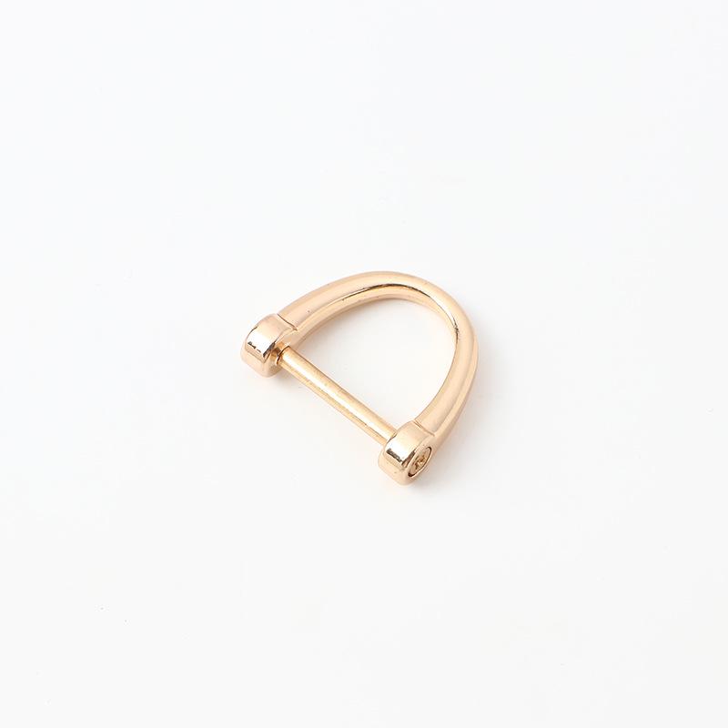 Hufeisen Schnalle D-Ring Schlüsselanhänger Anhänger, 17mm Zinklegierung