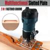 65mm Trimming Machine Slotted Bracket 0 to 5cm Wood Thickness Range 2 in 1 Slotted Base Fastening Bracket Accessory