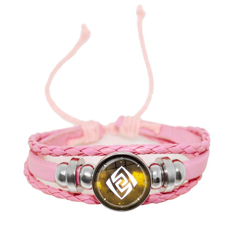 Genshin Impact Spiel Cosplay Requisite Auge Gottes Wasser Wind Donner Feuer Gestein Eis Element Lila Armband Schmuck Fans Geschenk