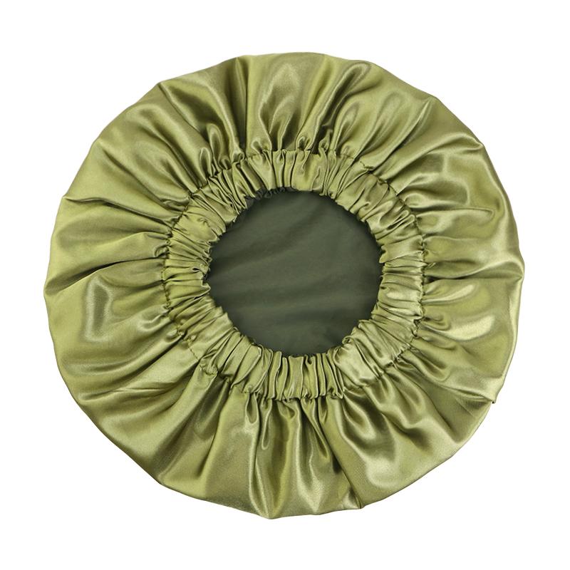 NEW double Layer solid color Shower Caps Waterproof Bath Caps Reusable Shower Caps For Women Ladies Spa Salon