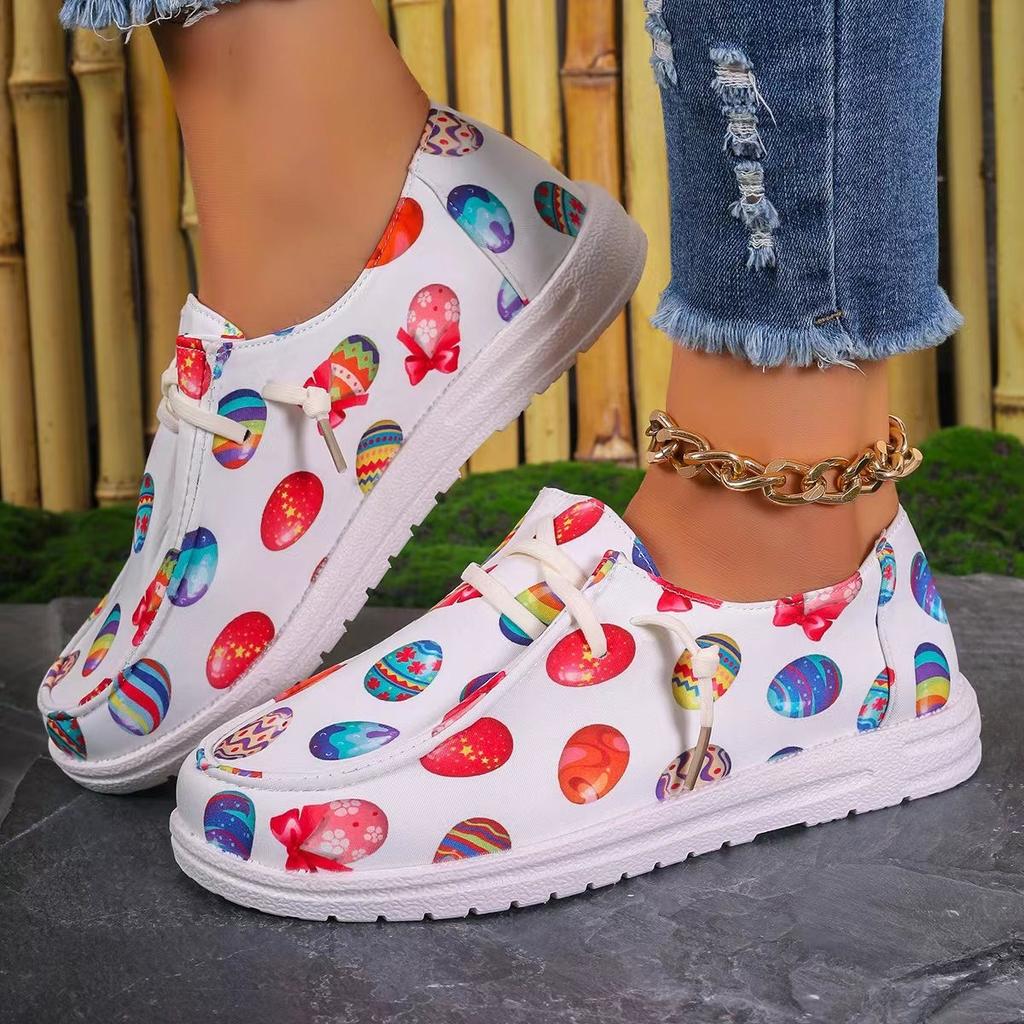 Plus Size Casual Shoes Women's New Canvas Flat Lace-up Low-top Loafers Women's Singles Shoes for Fall 2025