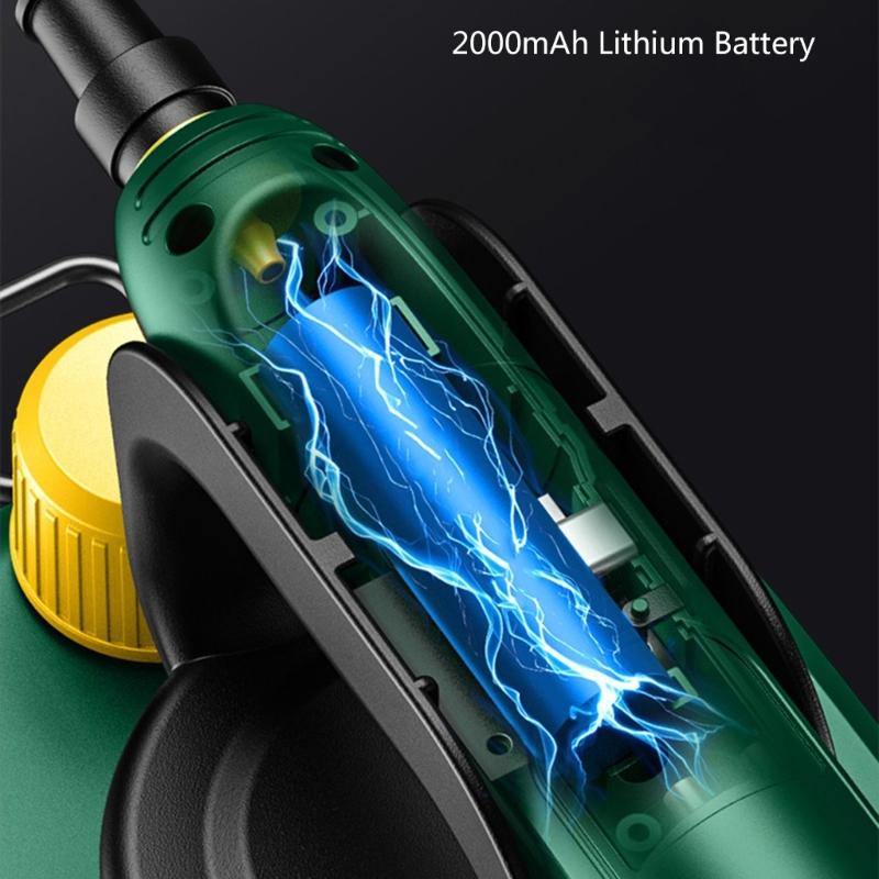 Bärbar elektrisk spruta för växtträdgård 6L 2000mAh batteri Utdragbar förlängningsstav med bekväm axelrem