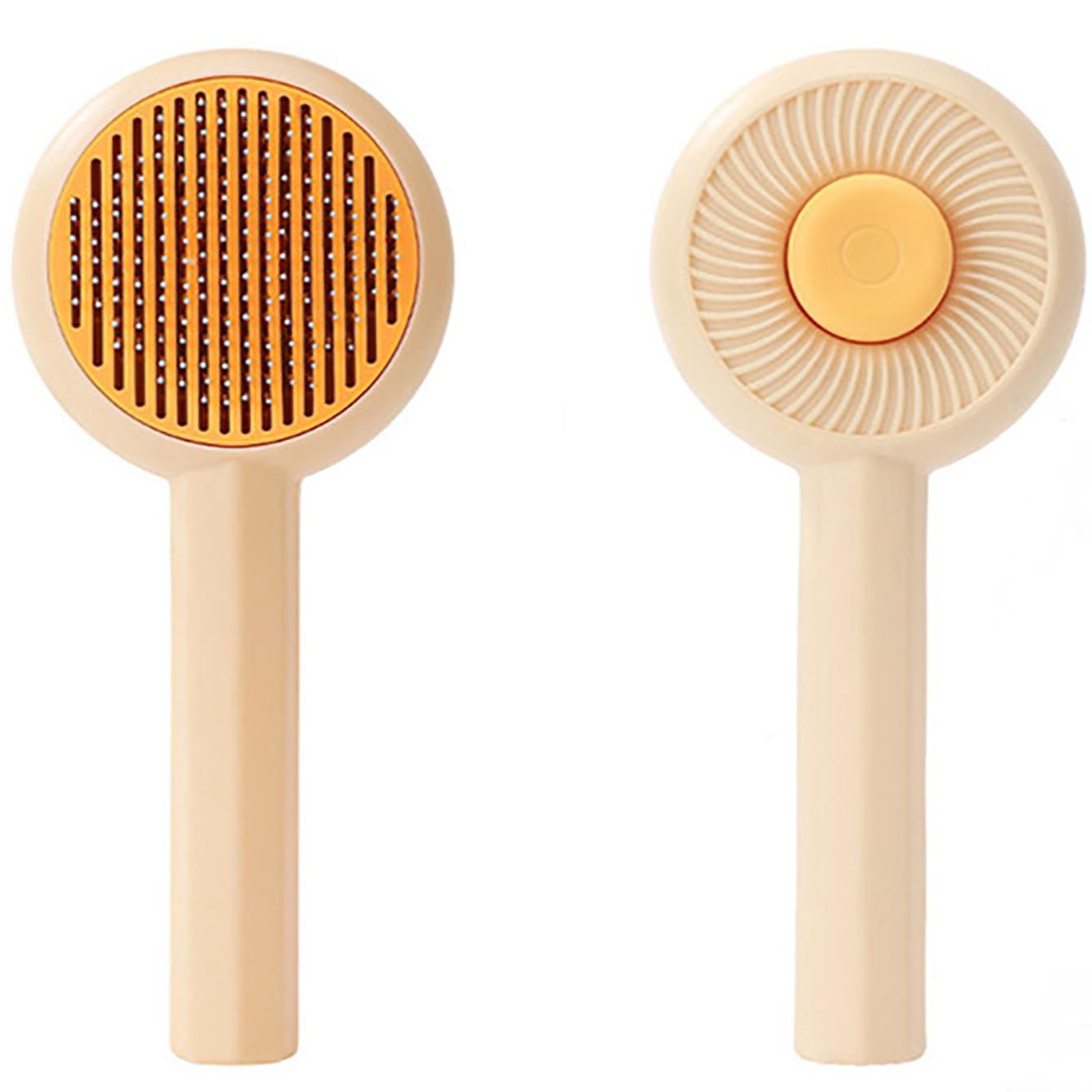 

1pc vortex color blocking design pet comb, cat comb, hair removal, one click hair removal tool for dogs and cats